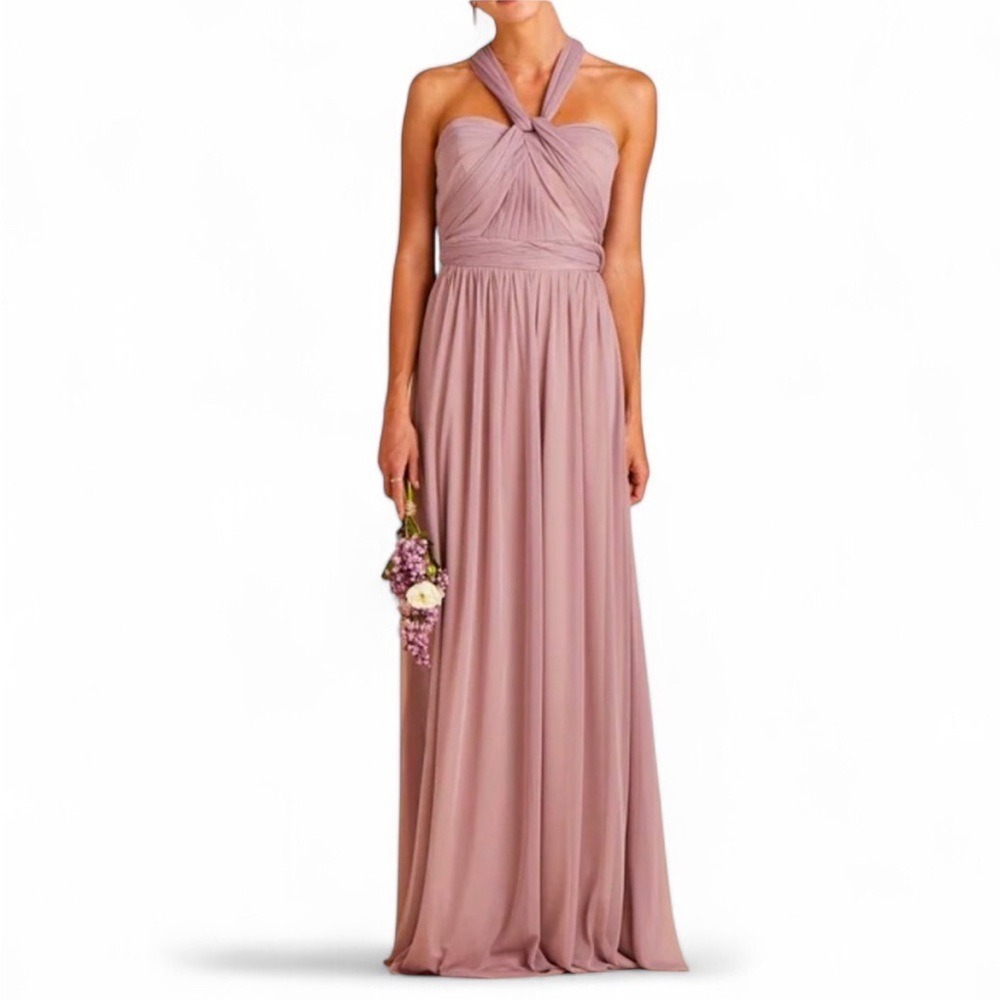 Birdy Grey Chicky Convertible Multi-way Maxi Dress Rose Quartz Pink Size S